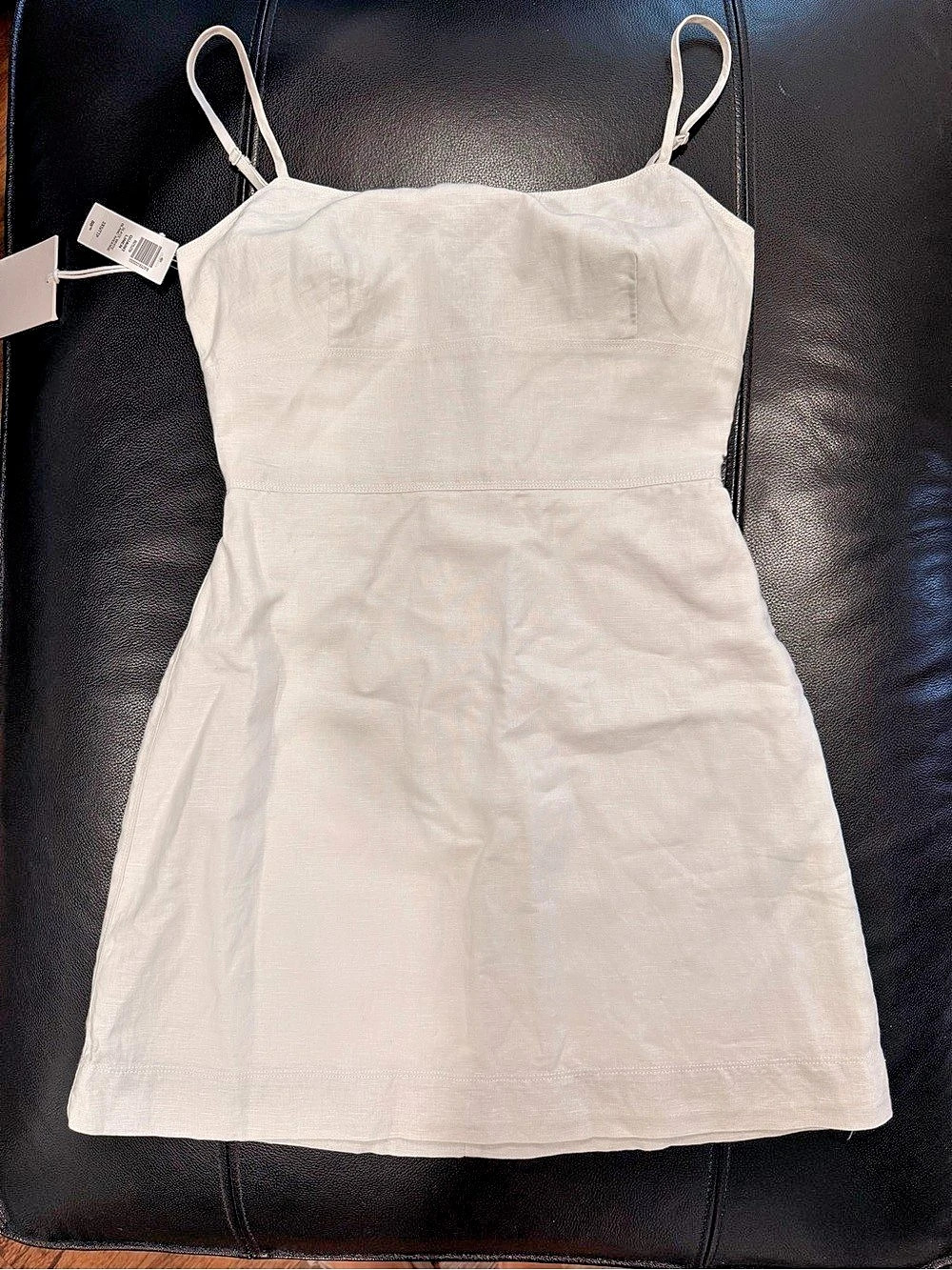 Aritzia Wilfred Luminant Linen Mini Dress in White Size XS NWT Brand new with ta